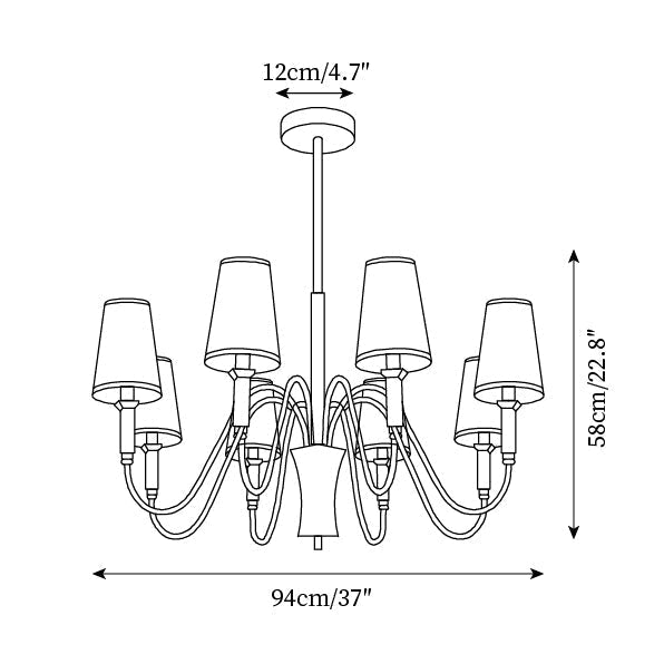 Gianna Lustre Vague Dorée Conique - Neutralighting