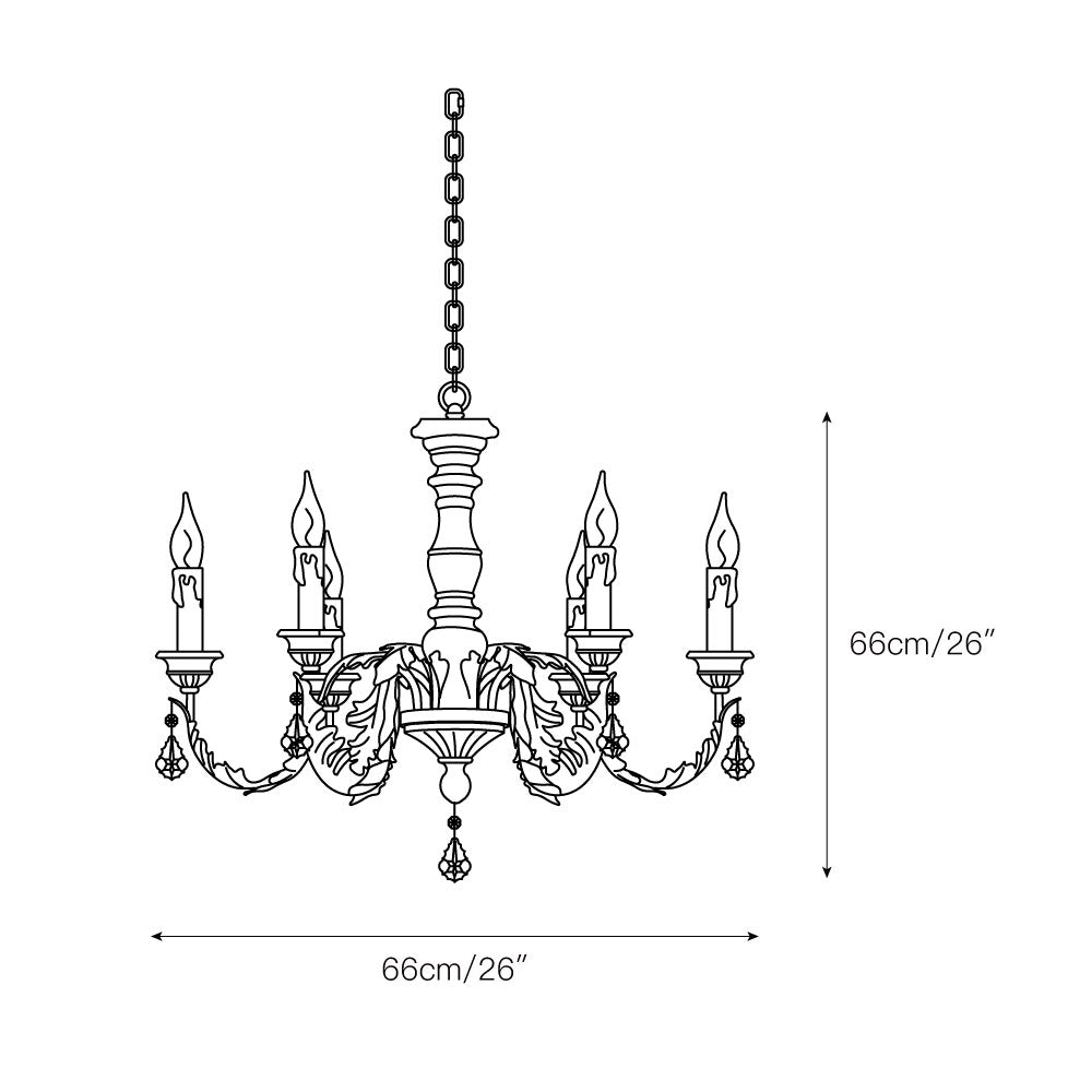 Ivinila Lustre Industriel Vintage En Bois Massif Et Cristal - Neutralighting