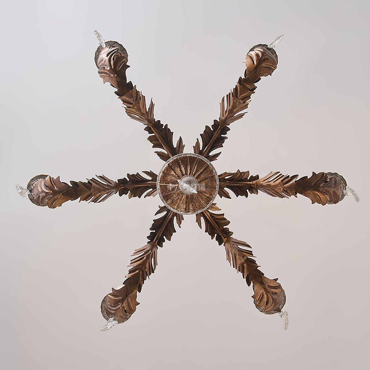 Ivinila Lustre Industriel Vintage En Bois Massif Et Cristal - Neutralighting