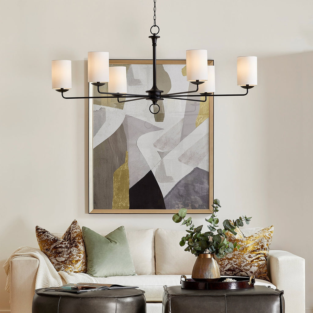Olthean Lustre Industriel Vintage En Tissu Et Laiton - Neutralighting