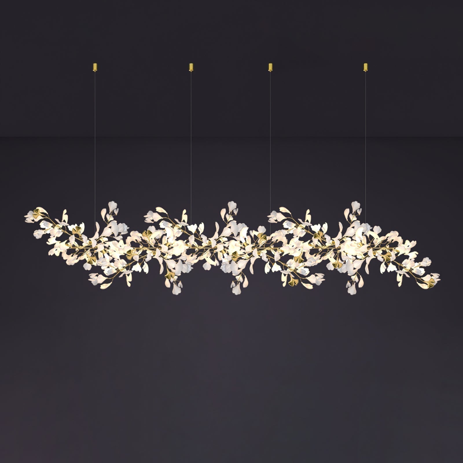 Olivia Céramique Gingko Feuille Lustre - Neutralighting