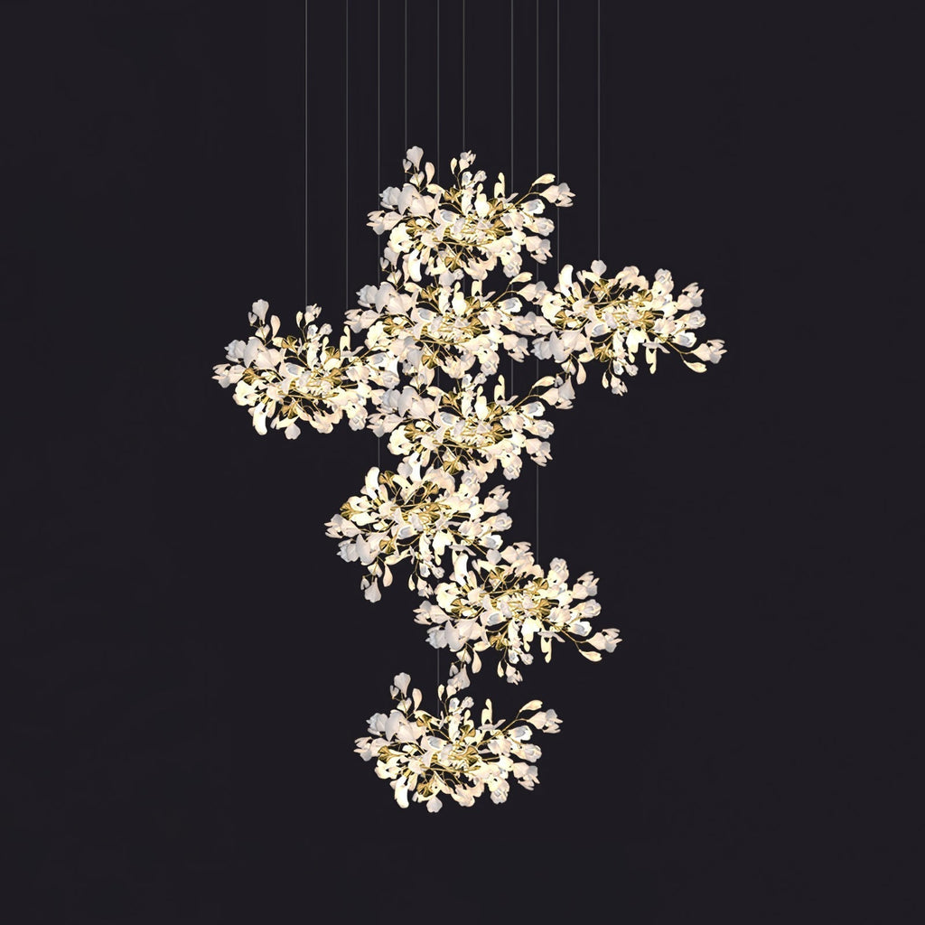 Olivia Céramique Gingko Feuille Lustre - Neutralighting