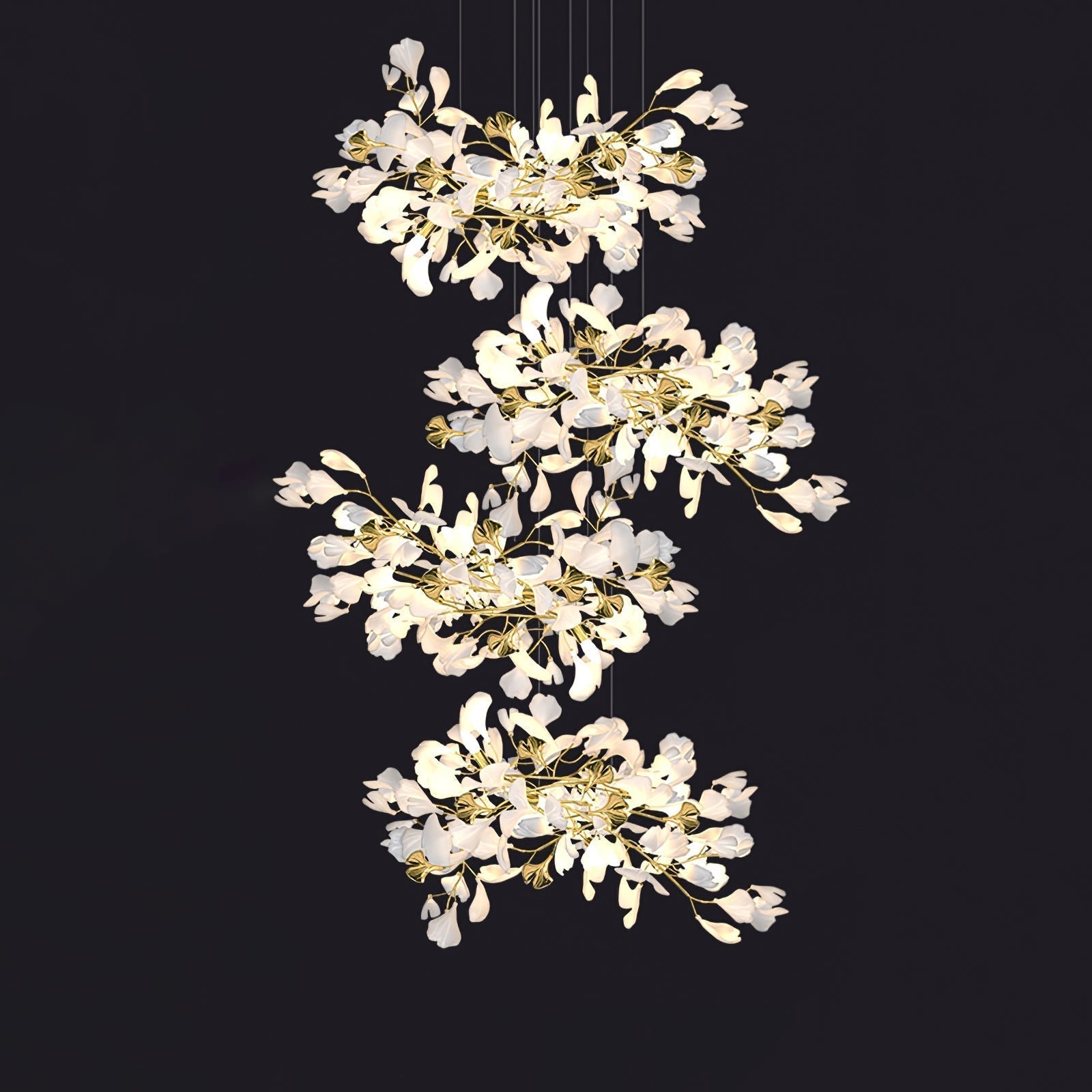 Olivia Céramique Gingko Feuille Lustre - Neutralighting