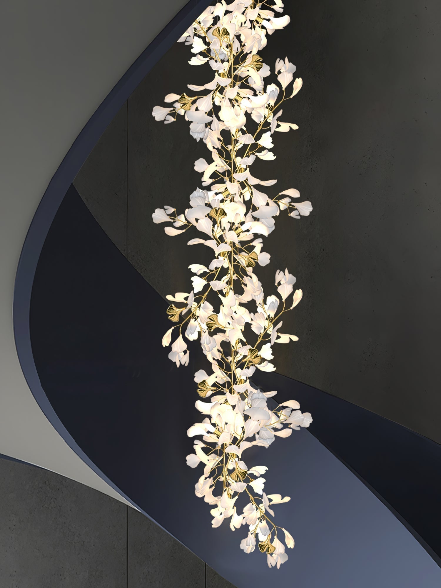 Olivia Céramique Gingko Feuille Lustre - Neutralighting