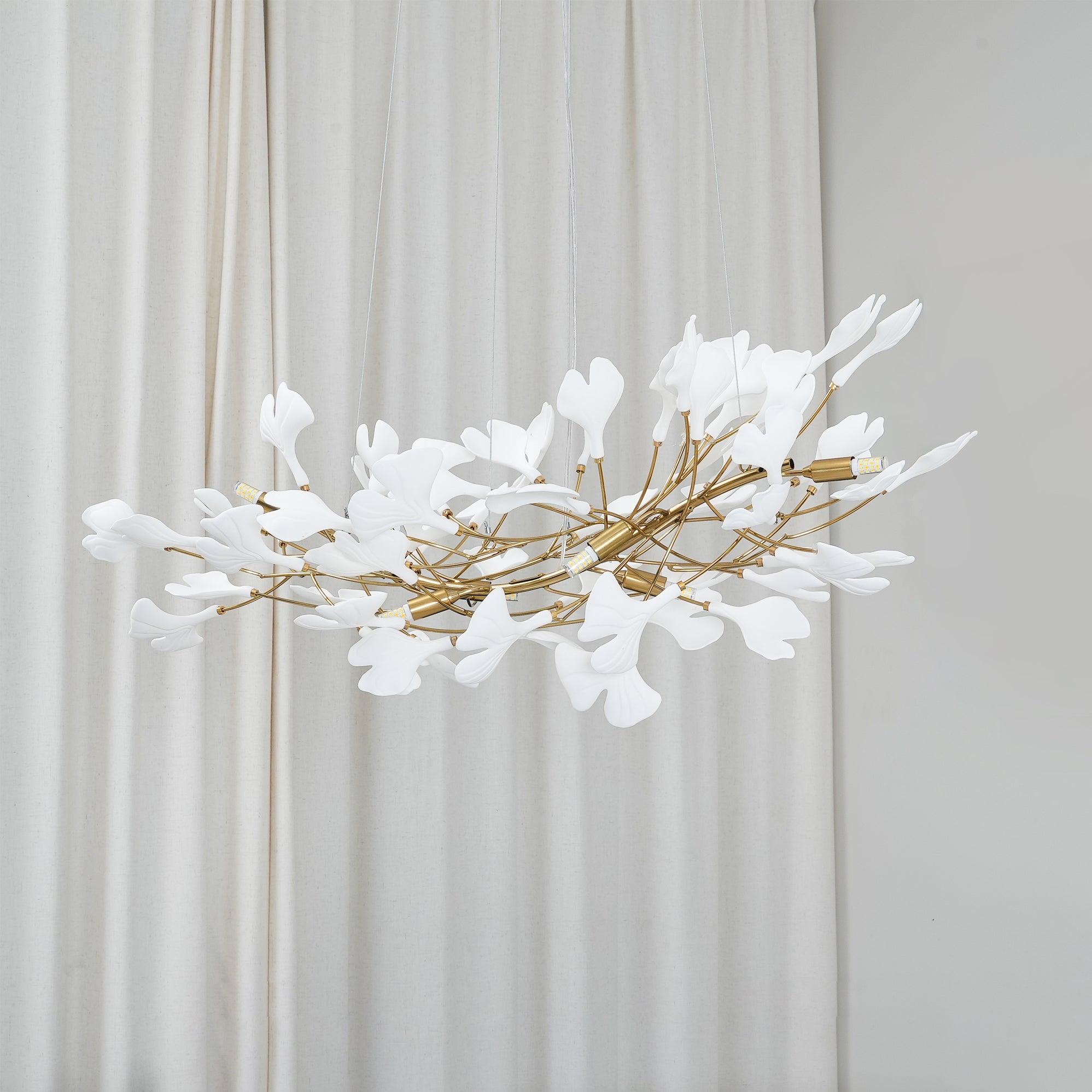 Olivia Lustre Moderne et Luxueuse, Métal/céramique, Or, Salon/Chambre à Coucher - Neutralighting