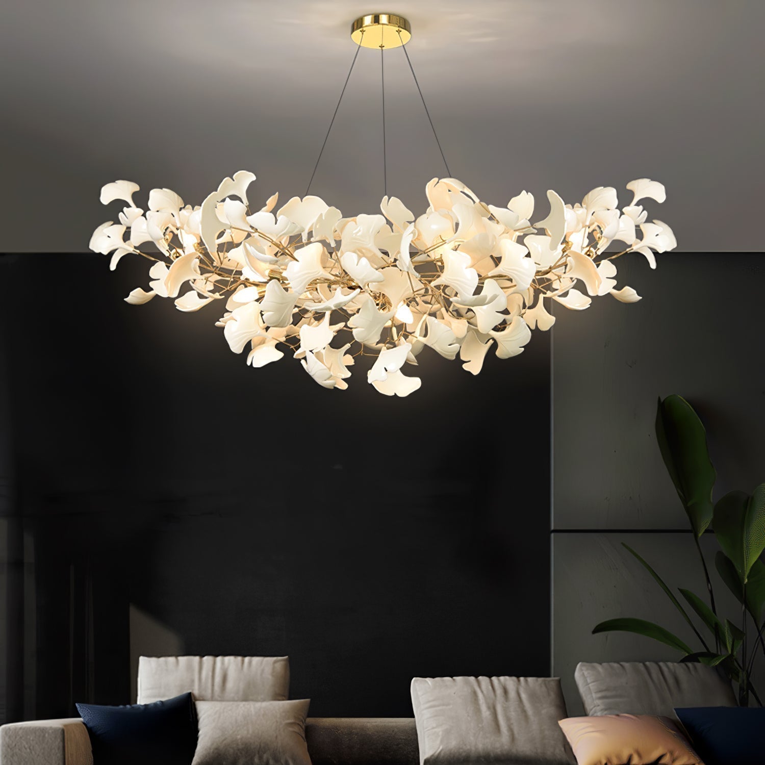Metr Lustre de Luxe en Céramique pour Salon en Forme d’Arc en U - Neutralighting