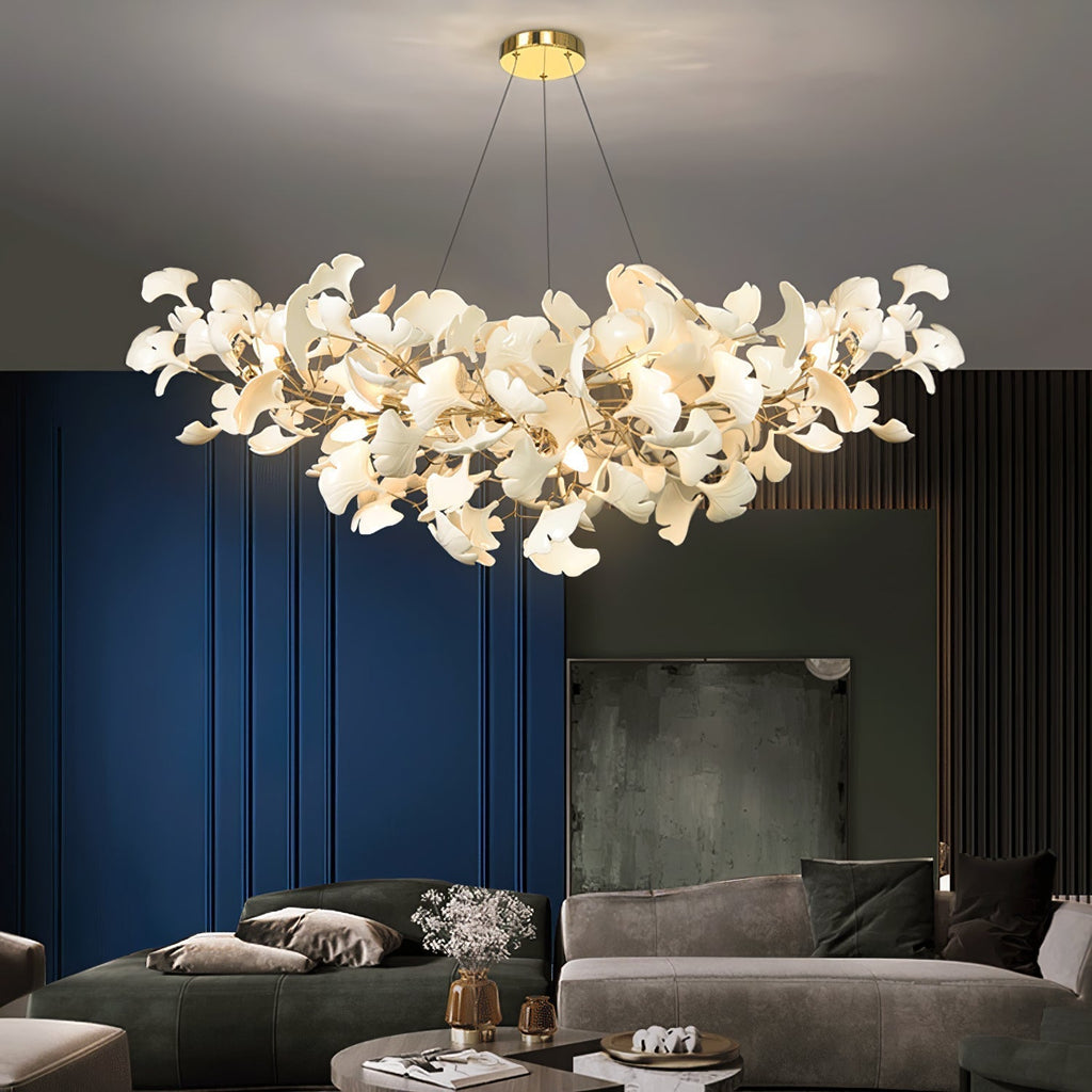 Olivia Lustre Moderne et Luxueuse, Métal/céramique, Or, Salon/Chambre à Coucher - Neutralighting