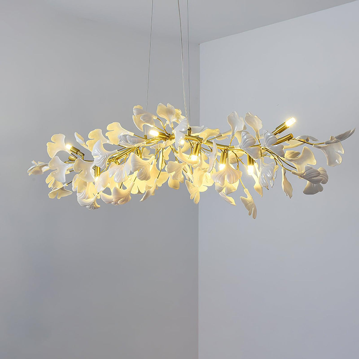 Olivia Lustre linéaire en céramique Gingko - Neutralighting