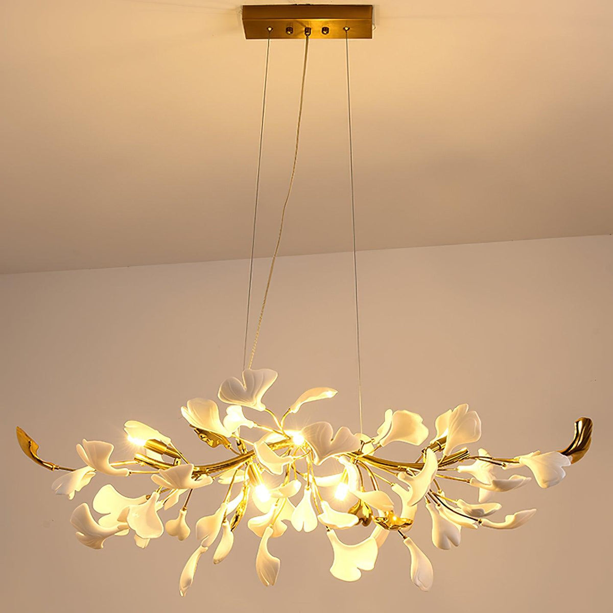Olivia Lustre linéaire en céramique Gingko - Neutralighting