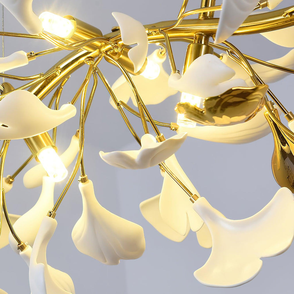 Olivia Lustre linéaire en céramique Gingko - Neutralighting