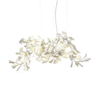 Olivia Chandelier en Céramique Feuilles de Ginkgo aux Courbes Organiques - Neutralighting