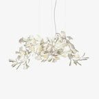 Olivia Chandelier en Céramique Feuilles de Ginkgo aux Courbes Organiques - Neutralighting