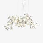 Olivia Chandelier en Céramique Feuilles de Ginkgo aux Courbes Organiques - Neutralighting