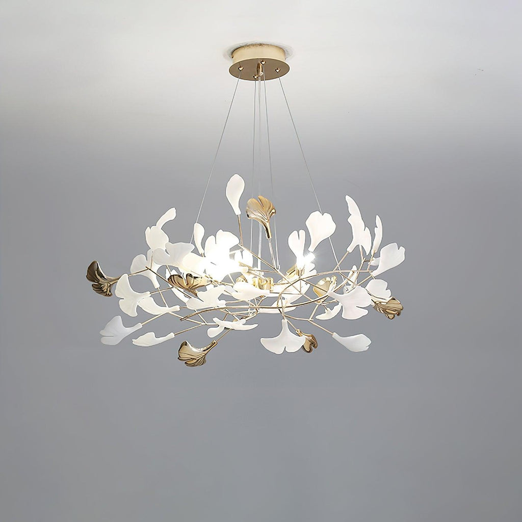 Olivia Chandelier Céramique Gingko 3 Styles - Neutralighting