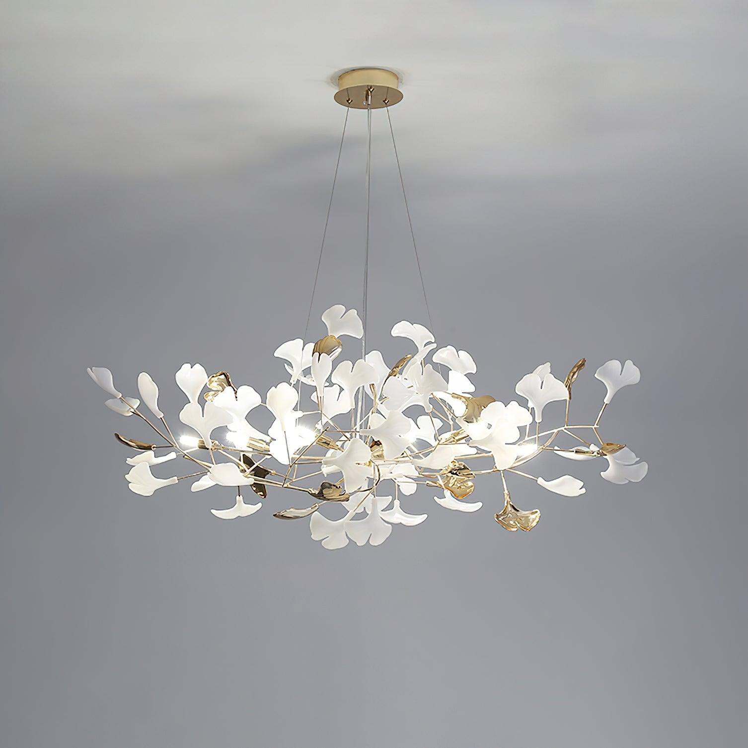 Olivia Chandelier Céramique Gingko 3 Styles - Neutralighting