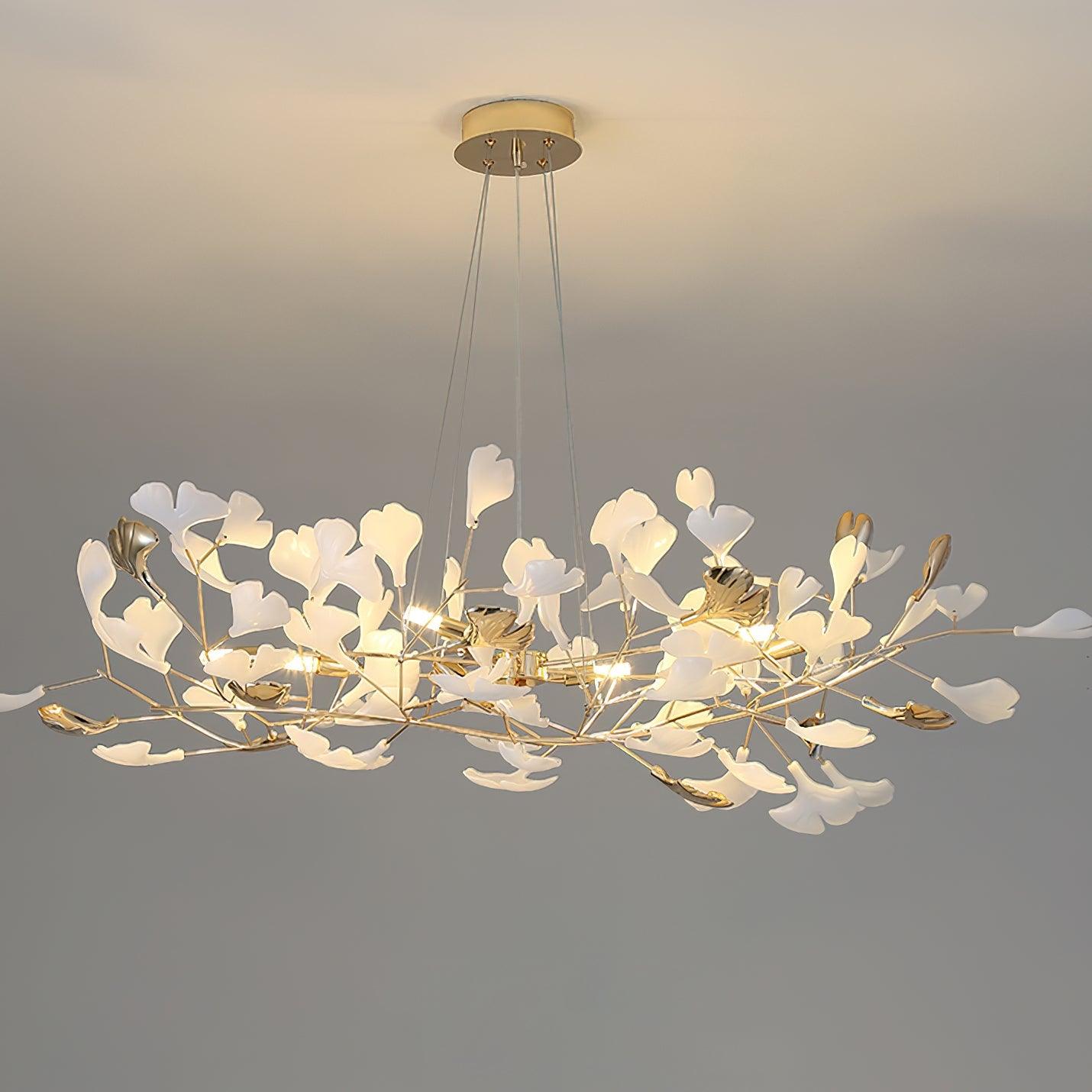 Olivia Chandelier Céramique Gingko 3 Styles - Neutralighting