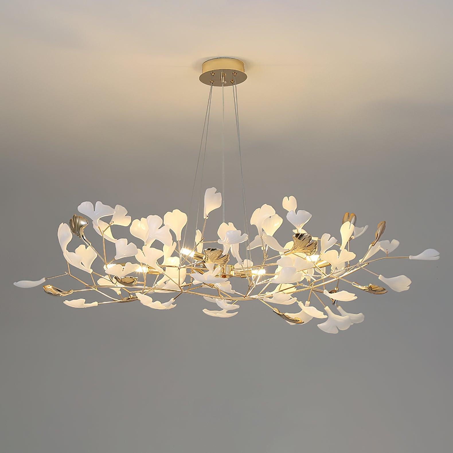 Olivia Chandelier Céramique Gingko 3 Styles - Neutralighting