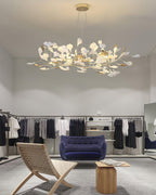 Olivia Chandelier Céramique Gingko 3 Styles - Neutralighting