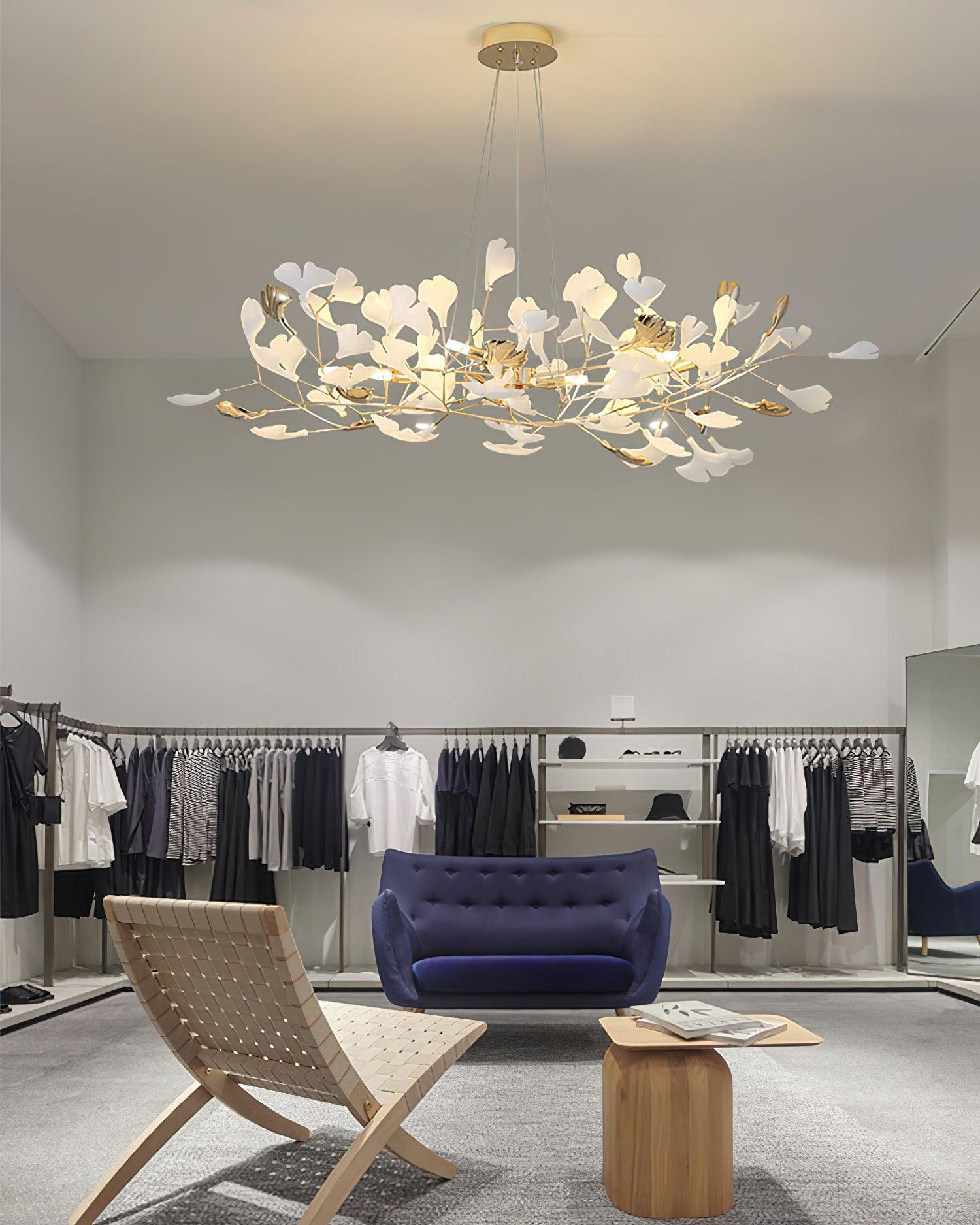 Olivia Chandelier Céramique Gingko 3 Styles - Neutralighting