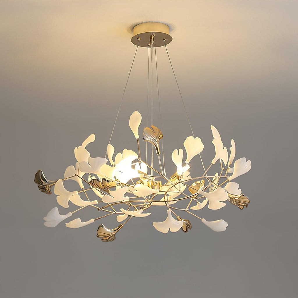Olivia Chandelier Céramique Gingko 3 Styles - Neutralighting