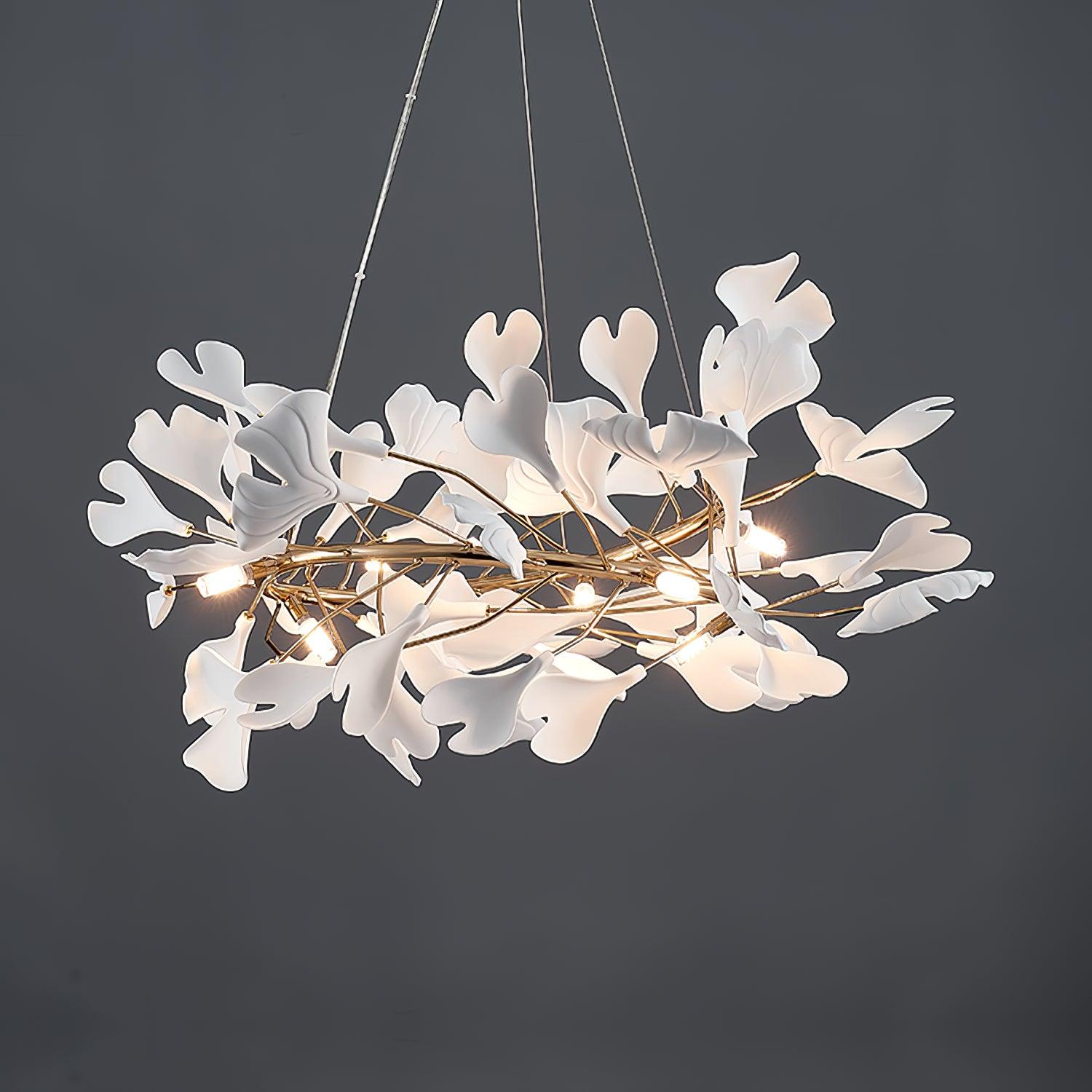 Olivia Suspension de Luxe Moderne à LED, Métal/Céramique, Or, Salon/Salle à Manger - Neutralighting
