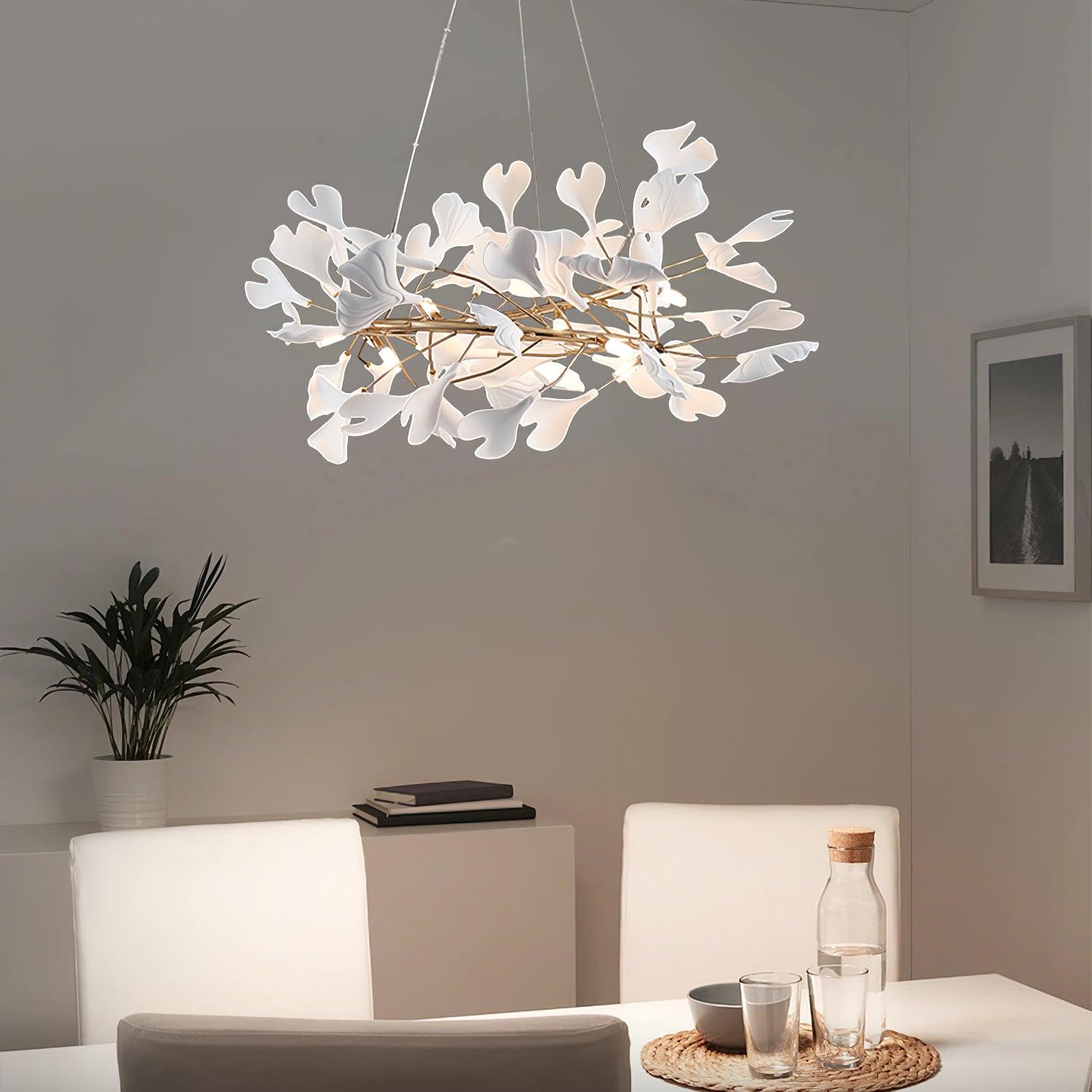 Olivia Suspension de Luxe Moderne à LED, Métal/Céramique, Or, Salon/Salle à Manger - Neutralighting