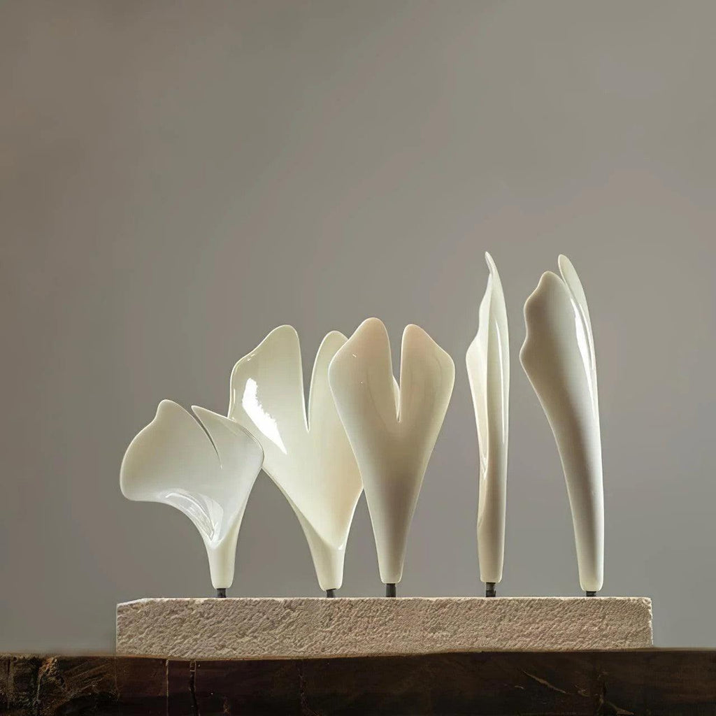 Olivia Chandelier en Céramique Ginkgo Art Feuilles - Neutralighting