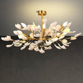Olivia Chandelier en Céramique Ginkgo Art Feuilles - Neutralighting