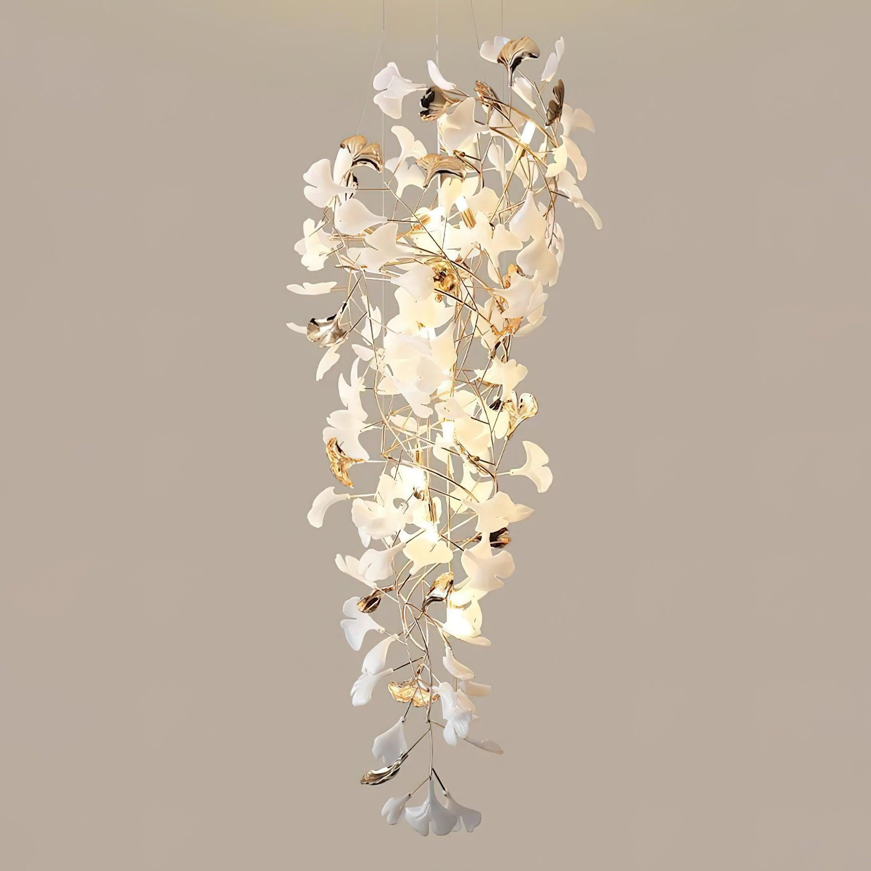 Olivia Céramique Gingko Cascadant Lustre - Neutralighting