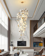 Olivia Céramique Gingko Cascadant Lustre - Neutralighting