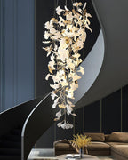 Olivia Céramique Gingko Cascadant Lustre - Neutralighting
