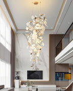 Olivia Céramique Gingko Cascadant Lustre - Neutralighting