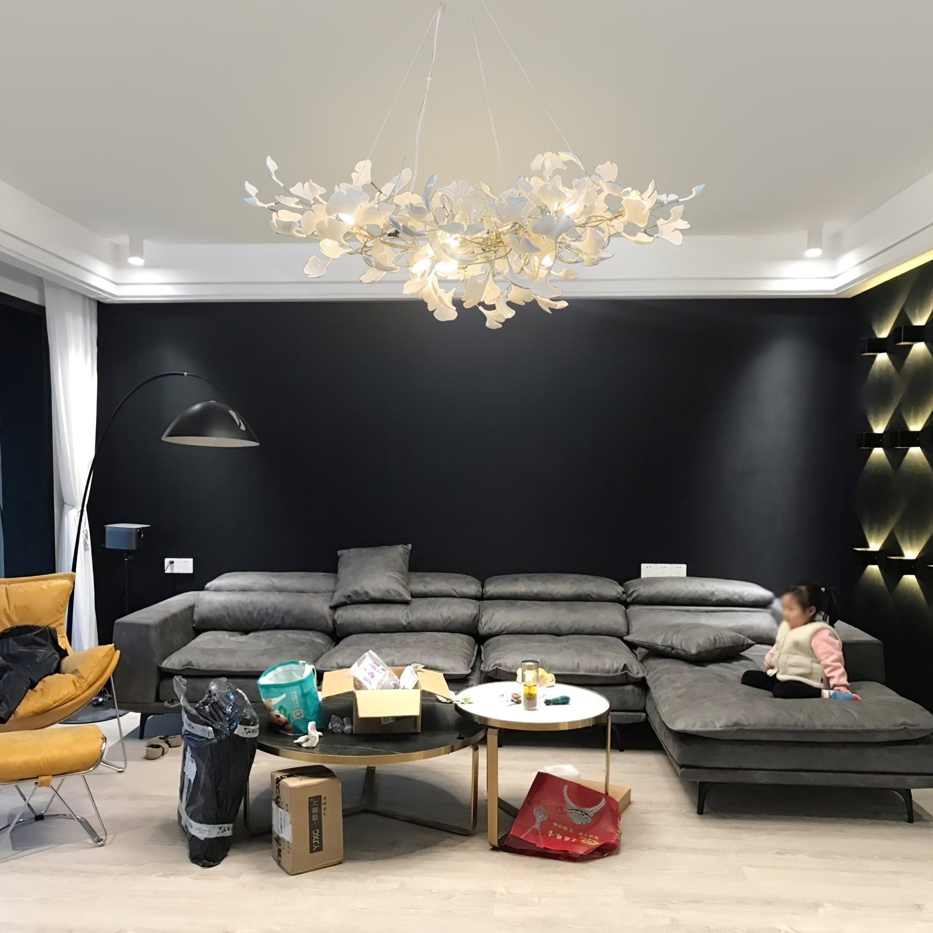 Olivia Lustre Moderne et Luxueuse, Métal/céramique, Or, Salon/Chambre à Coucher - Neutralighting