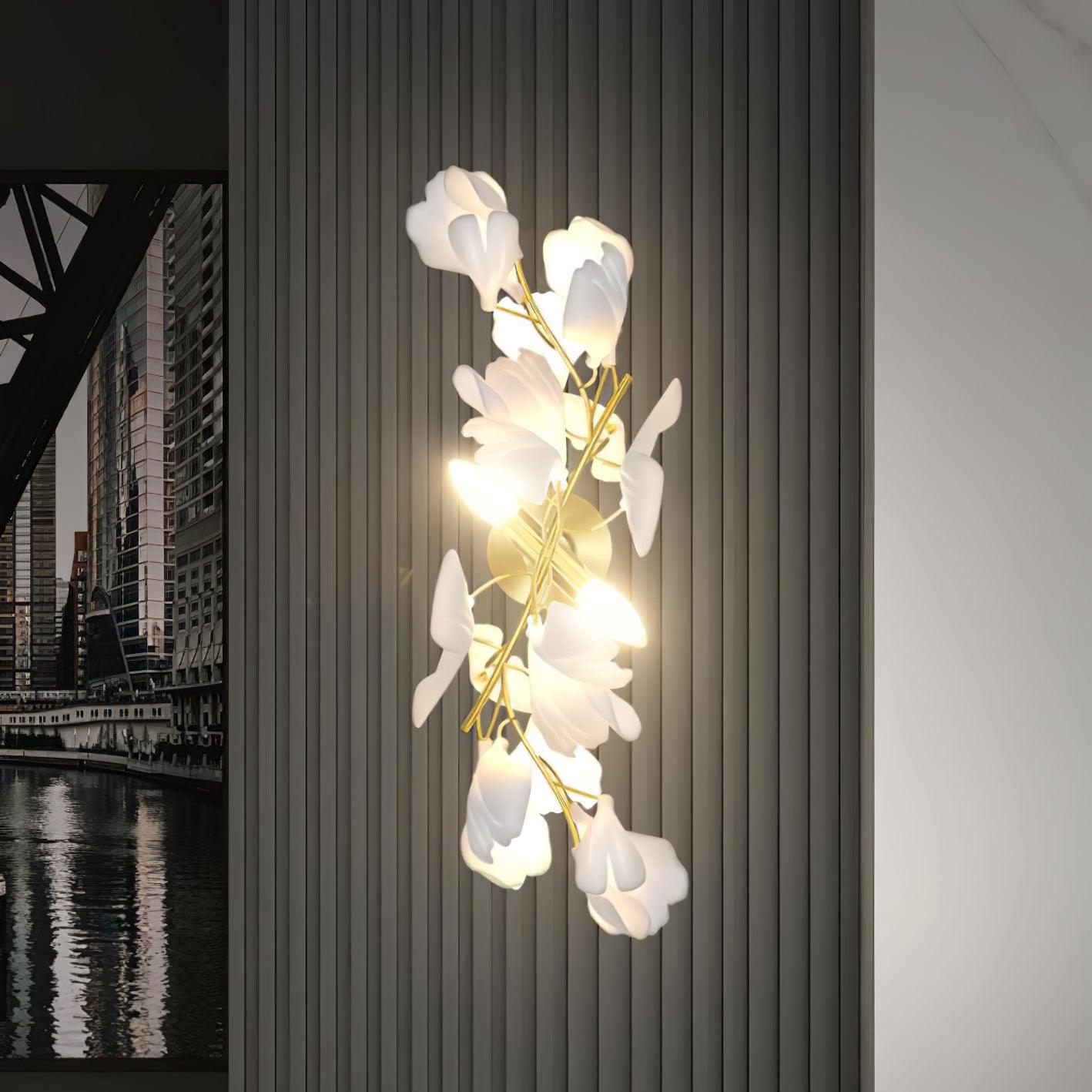Lustra Wall Lamp Gingko Flowers Brass - Neutralighting