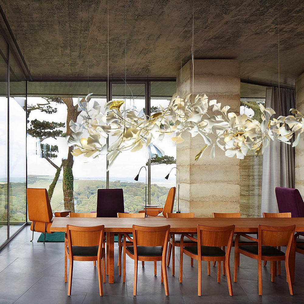 Olivia Céramique Gingko Feuille Lustre - Neutralighting