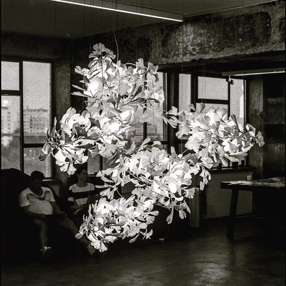 Olivia Céramique Gingko Feuille Lustre - Neutralighting