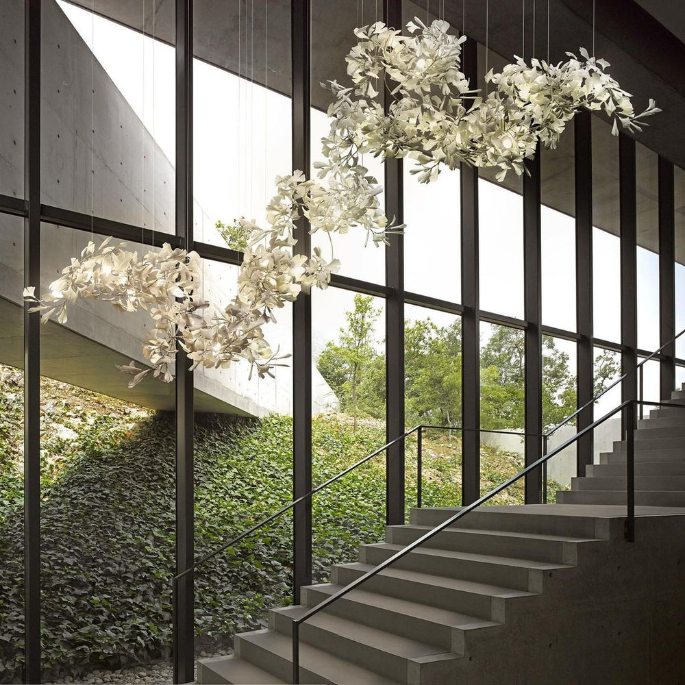 Olivia Céramique Gingko Feuille Lustre - Neutralighting