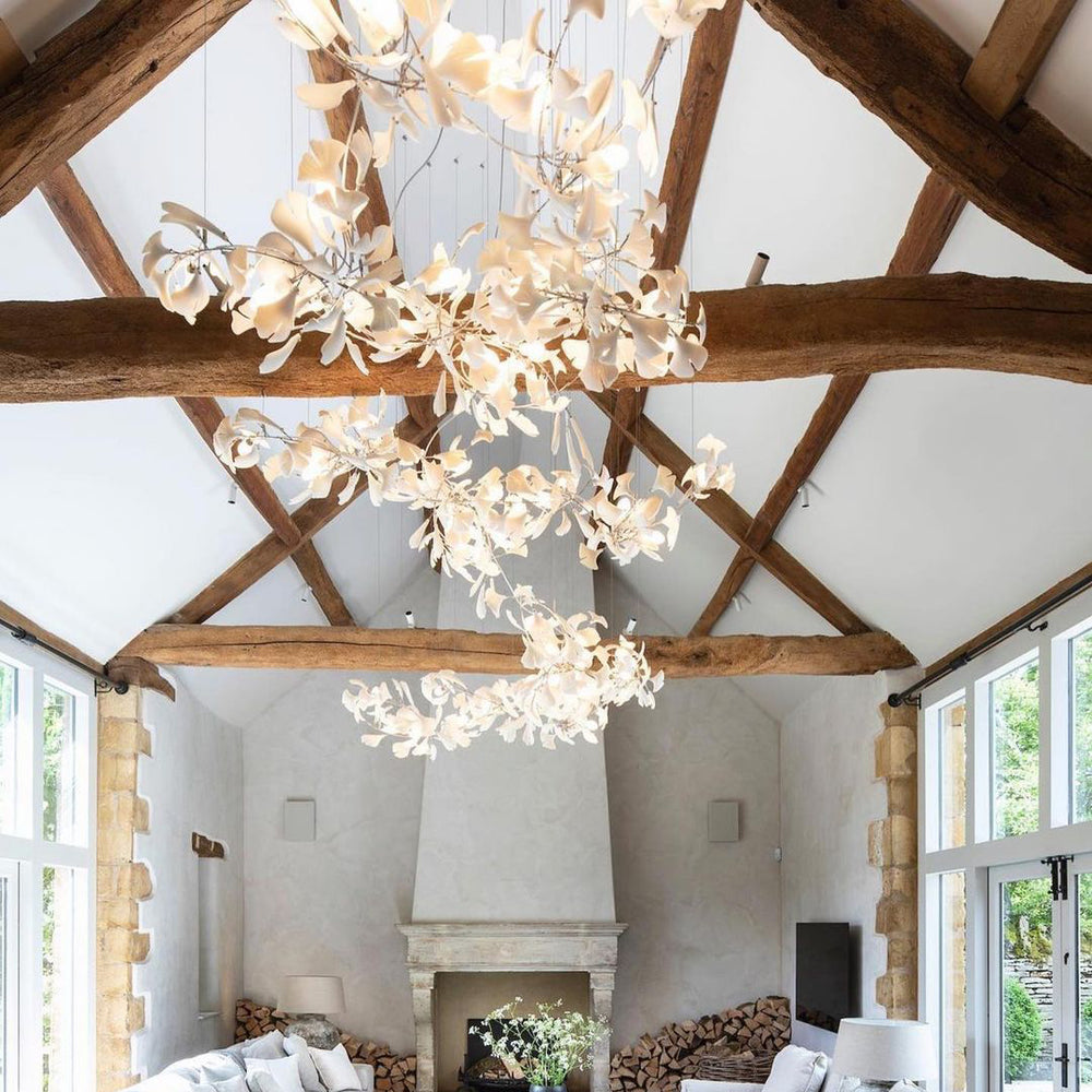 Olivia Céramique Gingko Feuille Lustre - Neutralighting