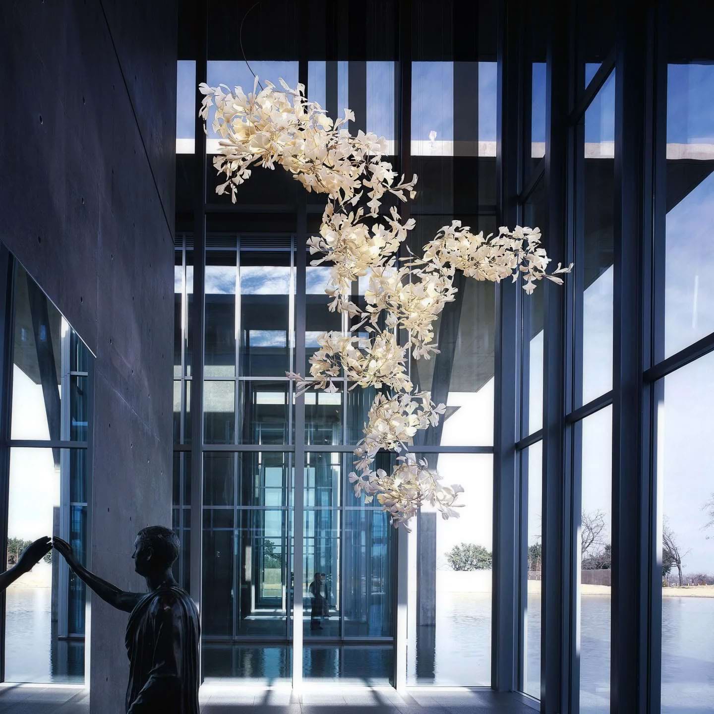 Olivia Céramique Gingko Feuille Lustre - Neutralighting
