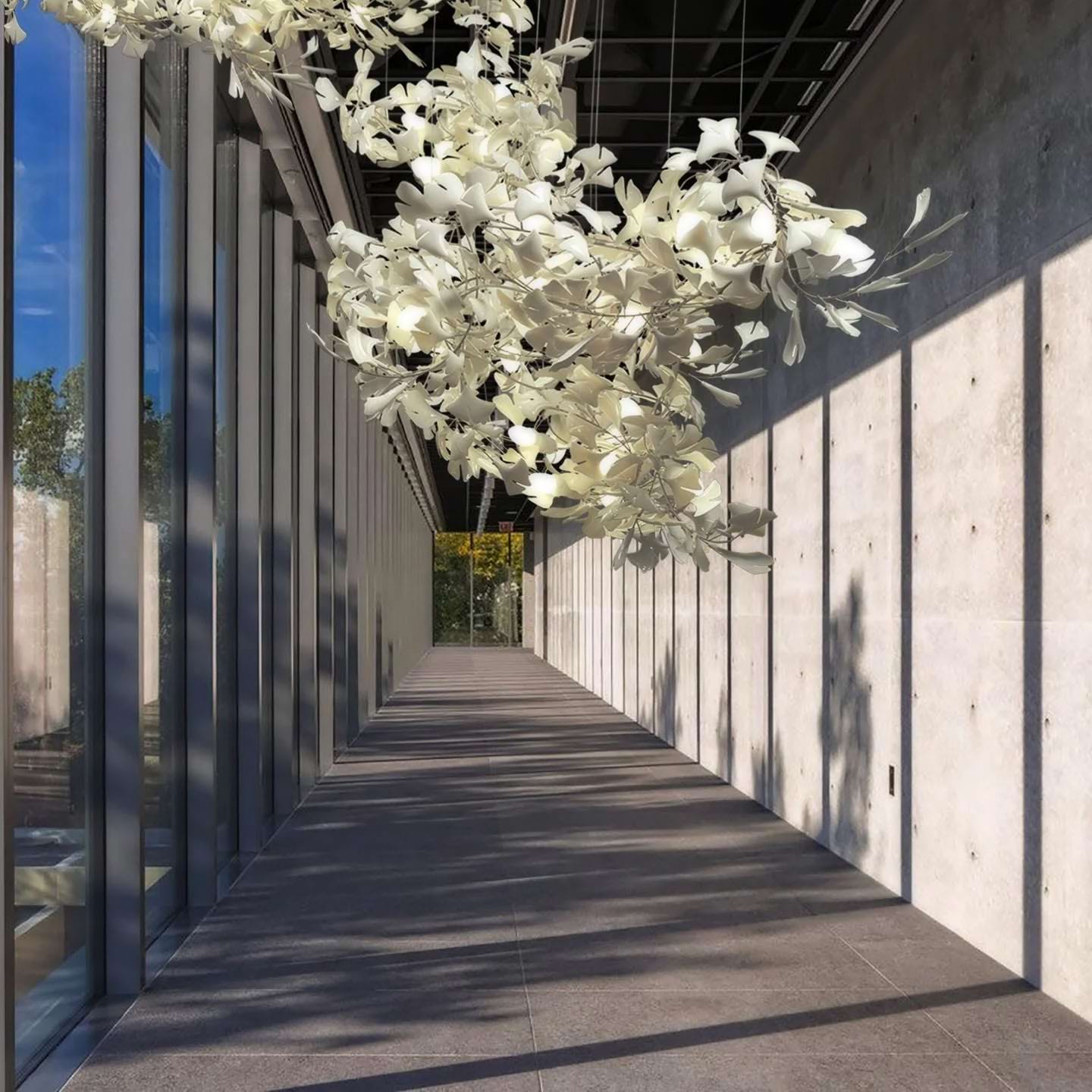 Olivia Céramique Gingko Feuille Lustre - Neutralighting