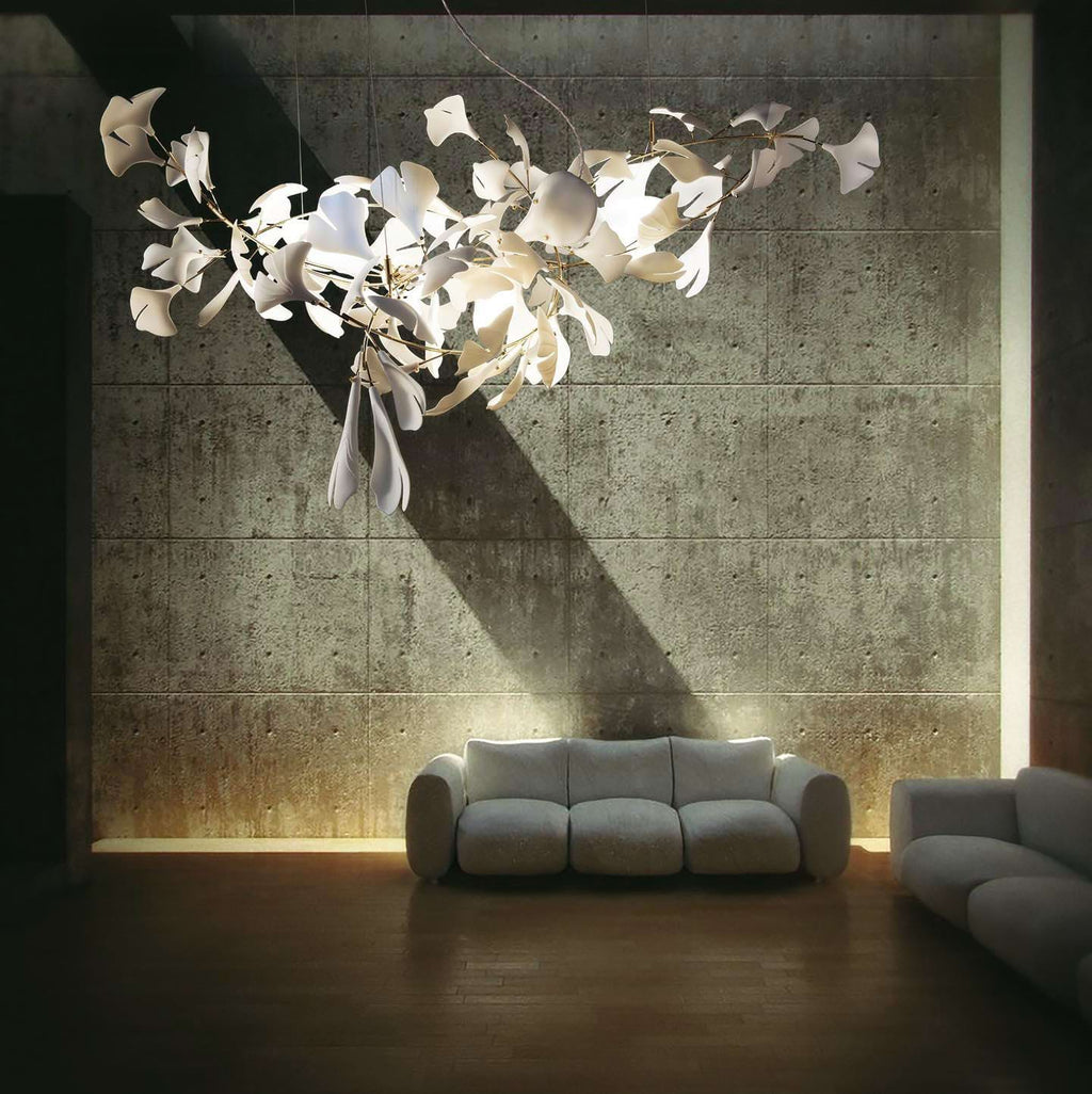 Olivia Céramique Gingko Feuille Lustre - Neutralighting