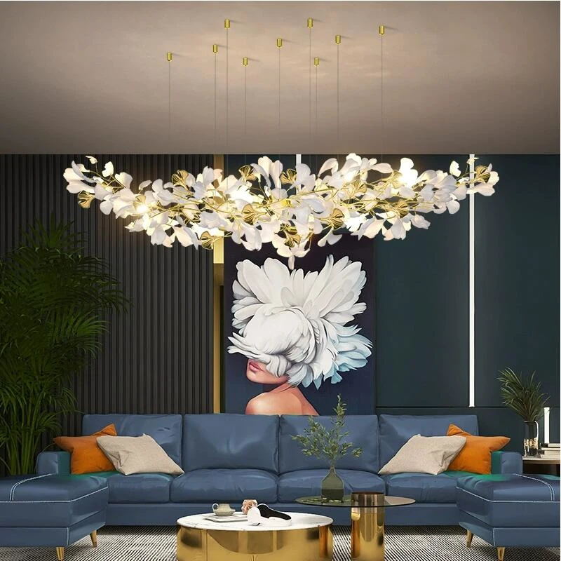 Olivia Céramique Gingko Feuille Lustre - Neutralighting