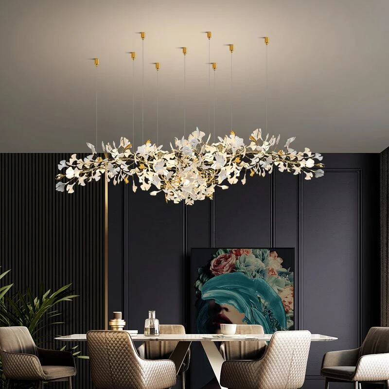 Olivia Céramique Gingko Feuille Lustre - Neutralighting