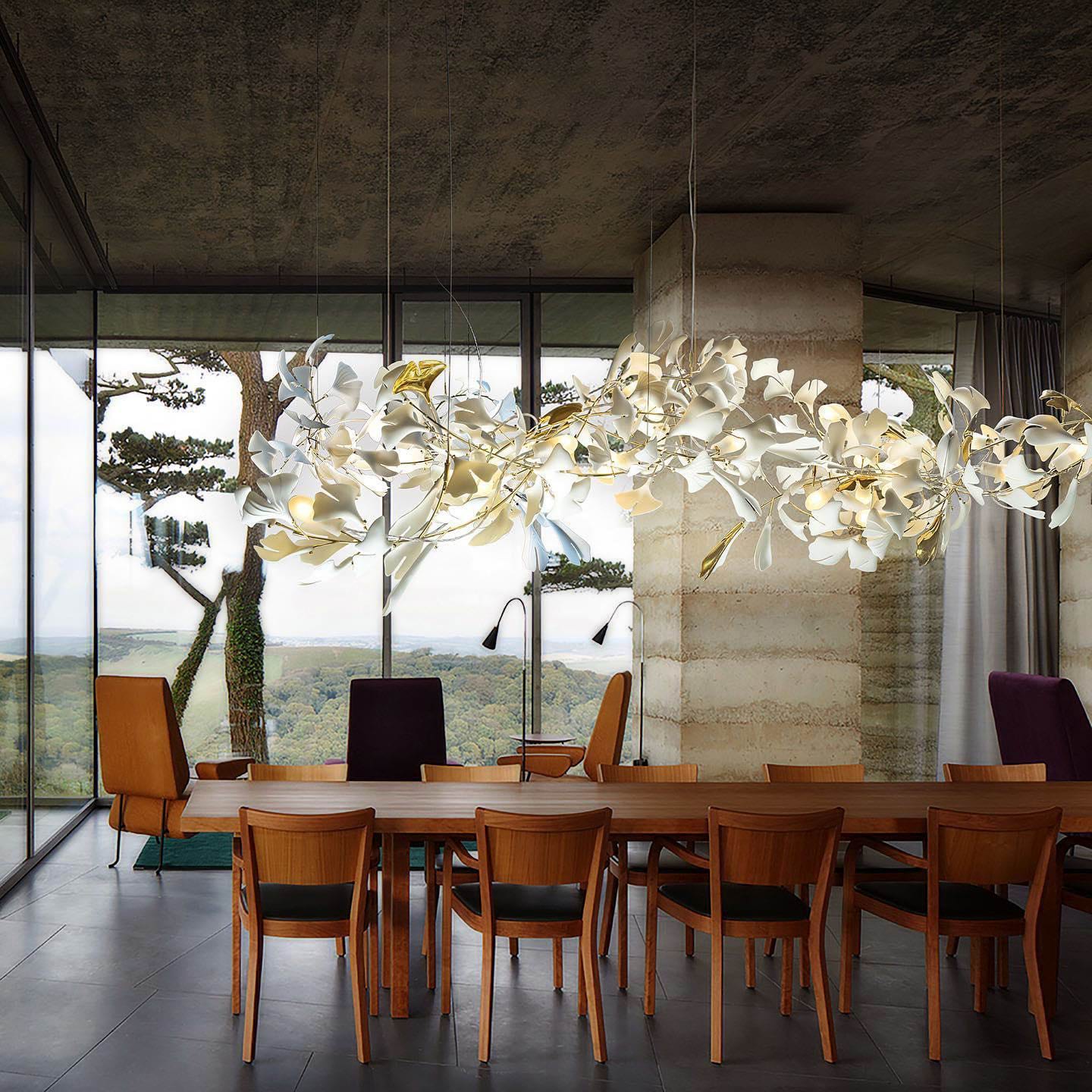 Olivia Céramique Gingko Feuille Lustre - Neutralighting