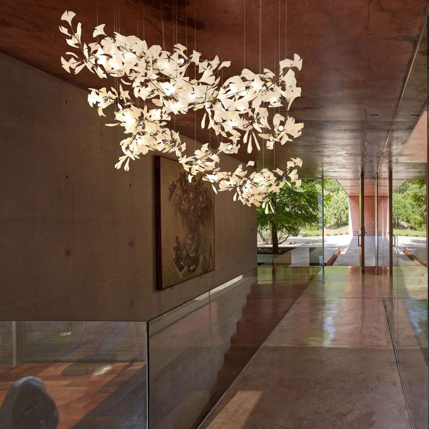 Olivia Céramique Gingko Feuille Lustre - Neutralighting