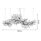 Gingko Lustre Longue Version Porcelaine Nature Inspiré - Neutralighting