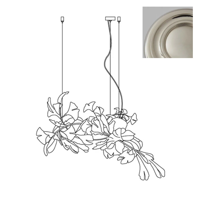 Gingko Chandelier A Style Forme Branche Feuille Moderne Salle à Manger - Neutralighting
