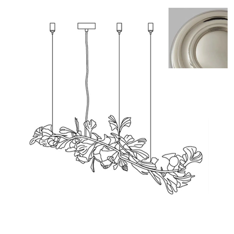 Gingko Chandelier A Style Forme Branche Feuille Moderne Salle à Manger - Neutralighting