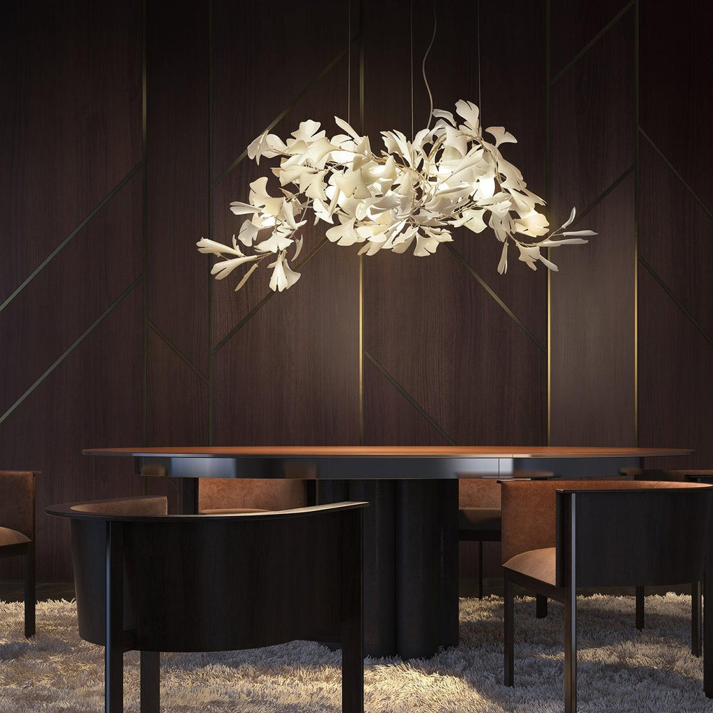 Gingko Chandelier A Style Forme Branche Feuille Moderne Salle à Manger - Neutralighting