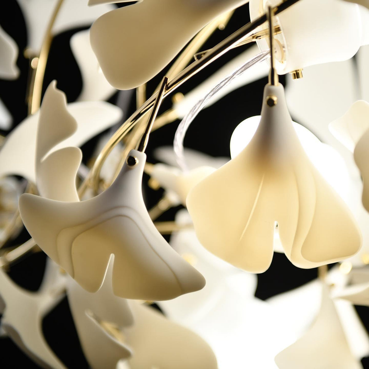 Gingko Chandelier A Style Forme Branche Feuille Moderne Salle à Manger - Neutralighting
